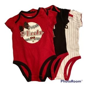 3 Official MLB Arizona Diamondbacks Girls baby infant onesies